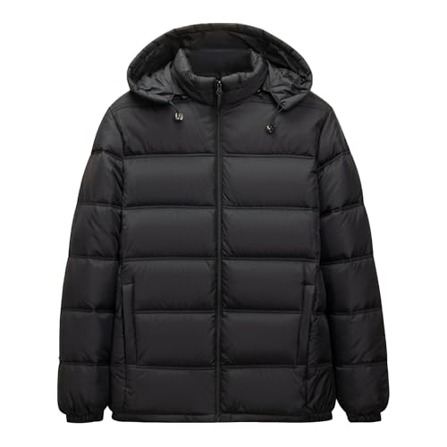 Doudoune matelassée homme avec capuche manteau d hiver chaud pour le quotidien