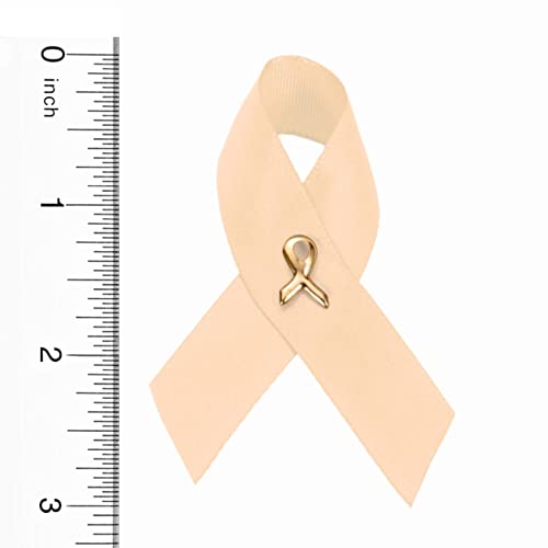 Image of 1 /2 /5 /10 /25 /50 /100pcs Satin Awareness Ribbon Pins (Pick your color), for Cancer & Disease Awareness, Bulk Quantities for Fundraising, Events, Gift Giving