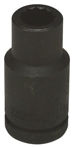 Wright Tool6974 3/4-Inch with 3/4-Inch Drive 12 Point Deep Impact Socket