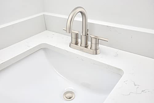 Parma 2H Centerset Lavatory Faucet w/Metal Pop-Up Drain 1.2gpm, Brushed Nickel by Gerber - Used condition - Image 4