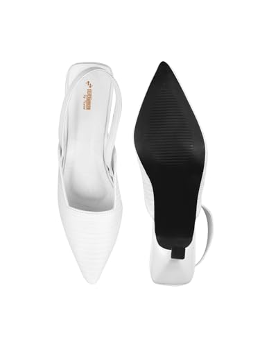 Image of SilverArrow Chunky Heel Bellies Women's Fashion Pointed Stiletto Heel Pump Shoes for Party and Formal Occasions