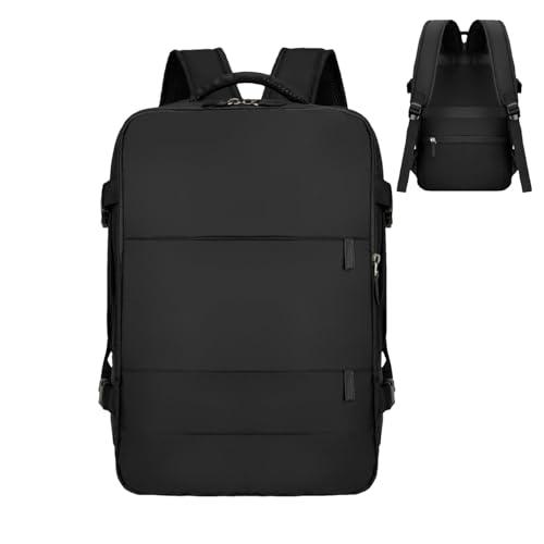 Genérico Mochila para computadora portátil, mochila de viaje | Travel Weekender Bookbag | Aerolínea aprobada, impermeable, múltiples bolsas, mochila para vuelo, avión, caminata, gimnasio, escuela