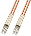 1 Meter Multimode Duplex Fiber Optic Cable (62.5/125) - LC to LC - Orange