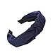 Produktbild YWLINK Damen Mode Haar Kopfband Mode-Knoten-Haarband Einfache SüßE MäDchen Einfach Volltonfarbe Elegant Sport Breit Haar-Stirnband(Marine,)