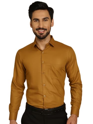 Image of Indian Needle Men's Solid Regular Fit Shirt