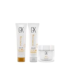 GK HAIR Global Keratin Moisturizing Shampoo and Conditioner Set 100ml - Deep Conditioner Masque 200g/7.5oz Dry Damage Hair Conditioning