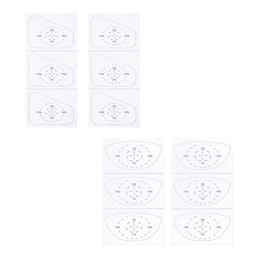 HUANGENG 12 pegatinas de Golfs Impacts Strikes para jugar al golf, papel de marcado de palos de golf, práctica de columpio, puntos dulces, cinta de impacto para principiantes