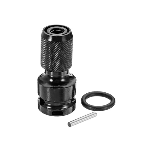Image of STARQ 1 /2 Inch Square Drive To 1 /4 Inch Hex Female Socket Adapter Quick Release Chuck Converter Drill Chucks Adaptor Conversion For Impact And Ratchet Wrench SD With Ring & Rod included
