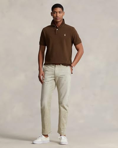 Image of POLO RALPH LAUREN Men's New Classic Fit Polo Shirt (US, Alpha, X-Large, Regular, Regular, Nutmeg Brown)