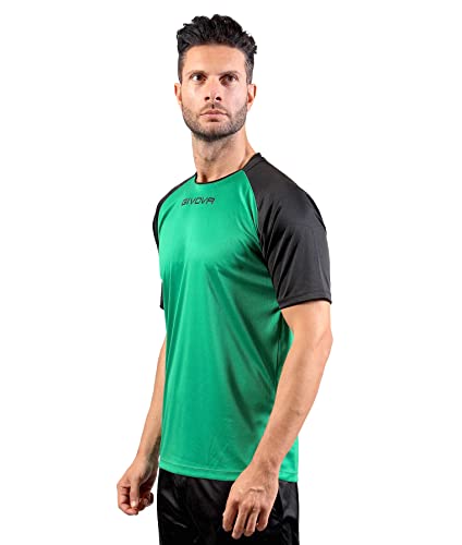 GIVOVA Shirt Capo Interlock Verde/Nero Tg. M