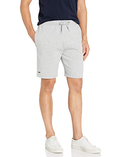 Lacoste Men's Sport Tennis Fleece Short, Silver Heathered, Large #TOP23