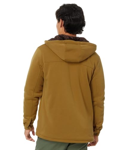 U.S. Polo Assn. Men's USPA Fleece Shirt Jacket Sherpa Hoodie Coyote Brown X-Large2