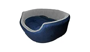 Furry Land Dog Bed XXXL Size Oval Shape Fleece Fabric Polyester Fiber Fill Dual Color Grey-Black Ultra Soft Machine Washable pet Bed