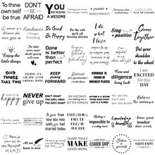 50PCS Transparent Inspirational Black and White Phrase Stickers for Skateboard,Scrapbook,Laptop,Water Bottle,Trendy Motivational Quotes Vinyl Sticker,Girls Teens Sticker,Aesthetic Graffiti Decals - Image 4