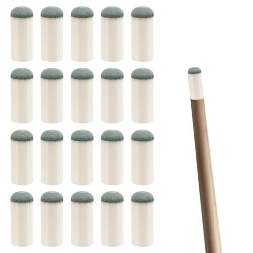 strrng 20 Pcs Pool Cue Tips 12mm Slip On Billiard Cue Tip Replacements