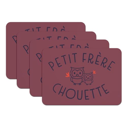 Sets de table antidérapants chouette rouge contre les rayures de table