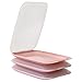 Gariella - Scatole impilabili di alta qualità, contenitore salvafreschezza, contenitore per salumi, perfetto ordine in frigorifero, 3 pezzi di colore rosa, dimensioni 25 x 17 x 3,3 cm