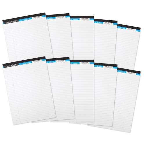 Cambridge A4 Legal Pad Ruled with Margin White 100 Page Pack of 10