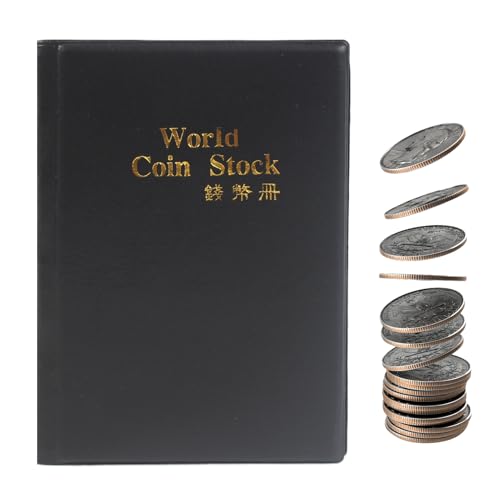 Álbum organizador de almacenamiento de 120 bolsillos, libro de monedas, idea de jubilación, soporte de monedas coleccionable para clase de historia, museo, exhibición, proyecto escolar, conservación