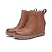 Athlefit Women's Wedge Boots Comfortable Ankle Wedge Brown Booties