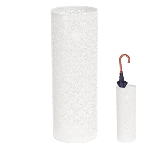 Qikam Portaombrelli rotondo in metallo, portaombrelli autoportante, multiuso, porta bastone da passeggio moderno, per corridoio, ingresso, casa, hotel, ufficio