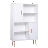 Vielseitig: Dieses freistehende Regal lässt sich flexibel einsetzen. Als Aktenregal im Büro, Bücherregal im Wohnzimmer oder als Stauraum in Küche und Flur macht es eine gute Figur.