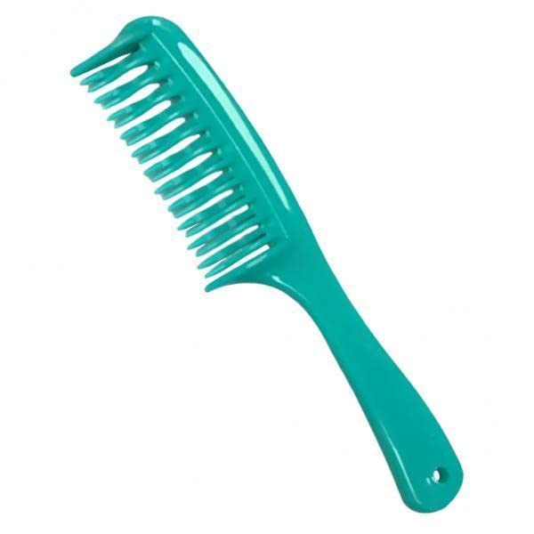 2xcurved tooth detangling comb hair detangler brush for wet curly hair green
