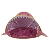 Atyhao ベビービーチテント ポップアップ ポータブル UPF50+ UV保護 360度換気 メッシュ窓付き サンシェルター 安定した防風設計 サンドバッグ付き ビーチプール屋外用 (ピンクがかった)