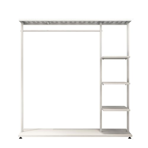 Porte-vêtements robuste en or au design minimaliste chic pour dressing