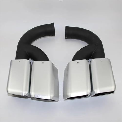 Tuyaux d'échappement voiture double embout carré silencieux accessoire de queue pour Cayenne 11-14