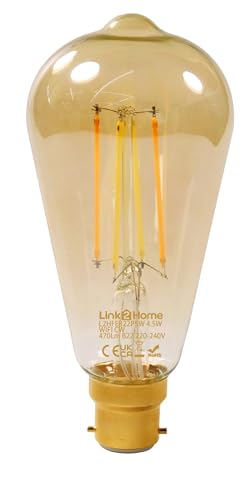 Link2Home B22 WiFi LED Filament ST64 Lamp Smart Light Bulb – Dimmable, Wide-Spectrum White Light, Compatible with Alexa and Google Voice Control Link2Home B22 WiFi LED Filament ST64 Lamp Smart Light Bulb – Dimmable, Wide-Spectrum White Light, Compatible with Alexa and Google Voice Control