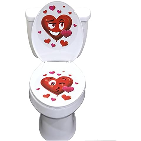 Iconikal Valentine's Toilet Lid Clings Cover