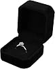 Velvet Earring Ring Brooch Cufflink Box for Jewellery Gift - Small Engagement Wedding Day Proposal Ceremony Box for Men and Women - Black #1