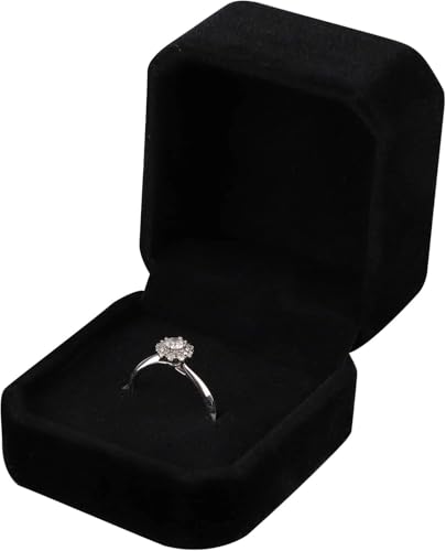 Image of 1Pc 5.5*5*4cm Velvet Black Ring Boxes for Jewellery Gift Boxes Ring Box for Engagement Ring Boxes Gift Small Ring Gift Boxes Earring Box Wedding Day Wedding Ring Boxes for Ceremony Men and Women