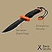 Bear Grylls Ultimate Knife - Fixed Blade Knife, Full Tang with Serrated Edge, Fire Striking Edge, and Emergency Whistle, Includes Sheath - 4.75” Blade, Stainless Steel Blade, Black