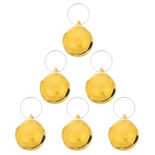 FONDOTIN 6Pcs Pet Collar Bells for Dogs Cats Durable Hanging Ring Decorations Easy to Install Pet Tracking Accessories for Indoor Use Sound for Enhanced