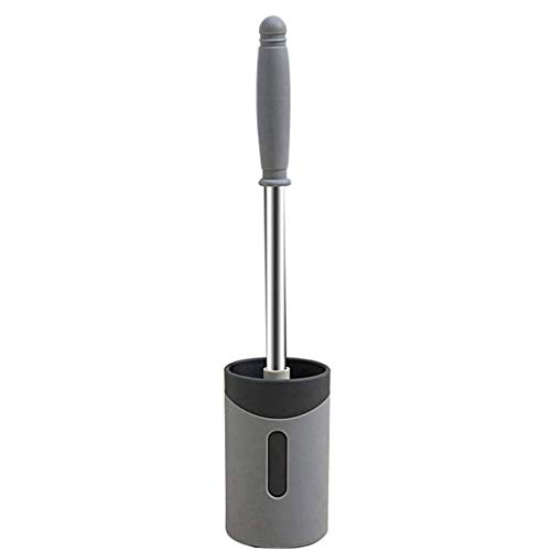 Upgraded Stainless Steel Toilet Brush Holder - Simple Solid Color Design, & Stylish Bathroom Accessory, Ideal for Home Décor, Easy to Use and Clean