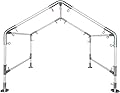 10' x 10' High Peak Canopy Fittings, DIY RV & Boat Carport, Party Tent, 1" EMT Metal Frame Parts