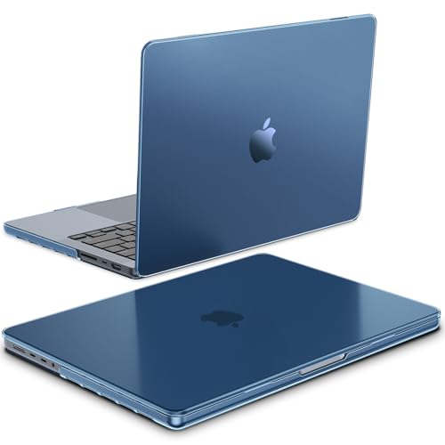 Funda MacBook Pro 14 M4 azul medianoche carcasa mate fina para modelos A3401 A3185