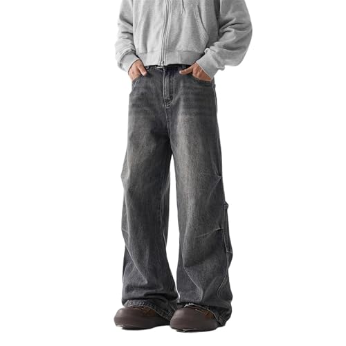 Men's Jeans Summer American Straight Denim Casual Long Pants for Men