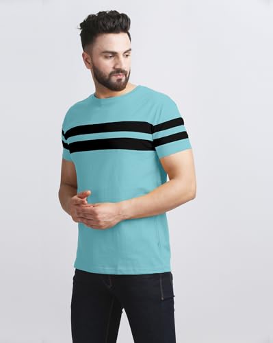 Image of AUSK Men Regular Fit T Shirt || Half Sleeve Mens Regular Fit T-Shirt Combo|| Regular Fit T-Shirts for Men Pack of 2 Combo