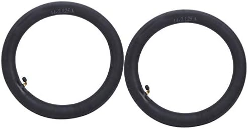 Bicycle Inner Tube,2Pcs Inner Tube Replacement Butyl Rubber Tyre W/Bend Valve for Folding Bicycle Bike(14x2.125in)