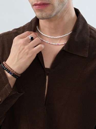 Image of VASTRADO Carob Brown Corduroy Cuffless Oversized Shirt