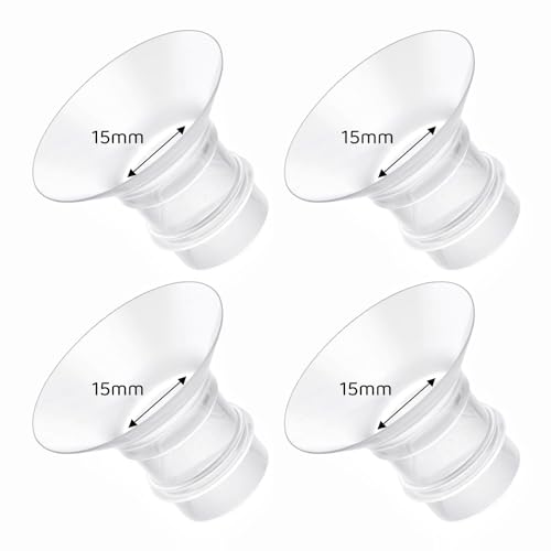 Image of Flange Inserts 15mm Compatible with Medela/Spectra/TSRETE/Elvie/Momcozy/Bellababy Breast Pump 24mm Shields/Flanges, Reduce 24mm Nipple Tunnel Down to 15 mm, 4PCS