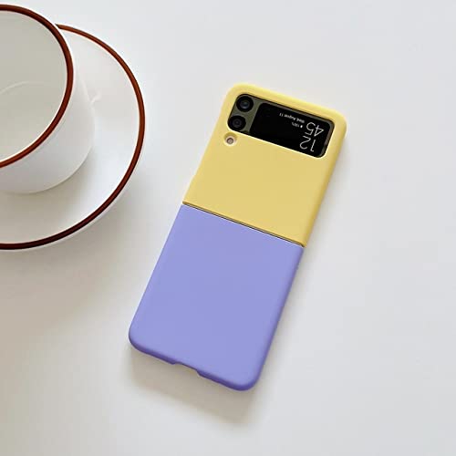 Coque silicone Samsung Galaxy Z Flip 3 antichoc ultra fine jaune violet bonbon