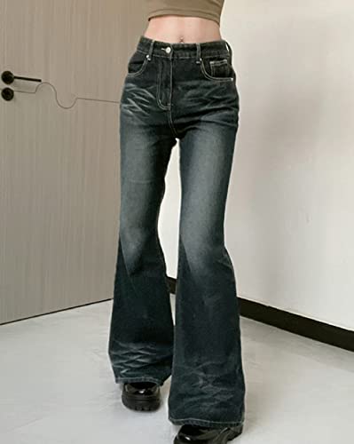 Women Y2K Low Waist Jeans Wide Leg Baggy Cargo Jeans Vintage Star Printed Grunge Denim Pants Trendy Streetwear2