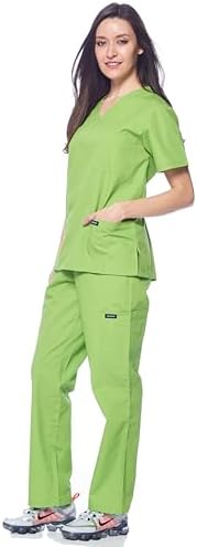Dagacci Scrubs Medical Uniform Women and Man Scrubs Set Medical Scrubs Top and Pants