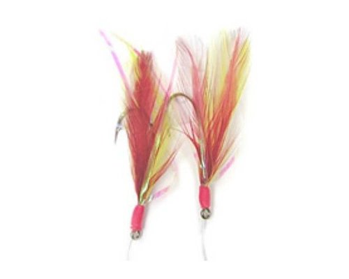 P-Line FF5/0YL/RD Farallon Feather 2 HK 5/0 Red/Yellow