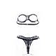 Kutocesy Leder Dessous Set Damen Unterwäsche Sexy Erotisch Verstellbarer Tanga Und BH Frauen Für Sex Extrem Fetisch Fesselset