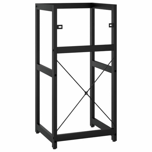 Soporte de baño de hierro negro de diseño industrial minimalista para lavabo de pared 6
